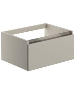 Cordelia 600mm 1 Drawer Wall Hung Basin Unit (No Top) - Latte