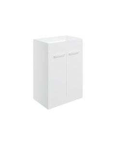 Vesper 590mm Floor Standing 2 Door Basin Unit (No Top) - White Gloss