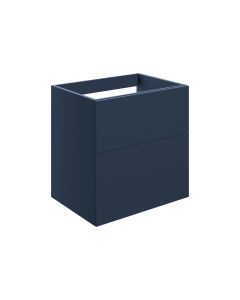 Stella 590mm Wall Hung 2 Drawer Basin Unit (No Top) - Matt Deep Blue