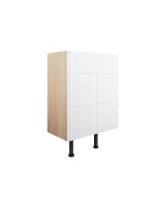 Tarak 600mm 3 Drawer Base Unit - Matt White
