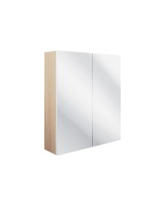Tarak 600mm 2 Door Mirrored Wall Unit - Matt White