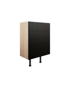 Tarak 600mm 3 Drawer Base Unit - Matt Graphite Grey