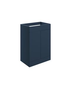 Stella 590mm Floor Standing 2 Door Basin Unit (No Top) - Matt Deep Blue