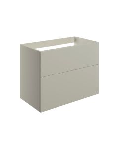 Stella 790mm Wall Hung 2 Drawer Basin Unit (No Top) - Matt Latte