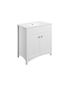 Lavana 810mm Basin Unit & Basin - Satin White Ash
