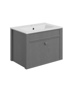 Lavana 605mm Wall Unit & Basin - Grey Ash