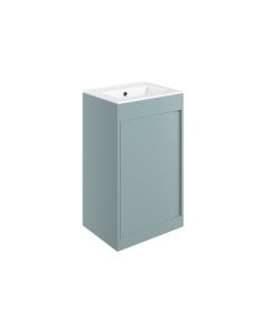 Estelle 510mm Floor Standing Unit Inc. Basin - Matt Sea Green