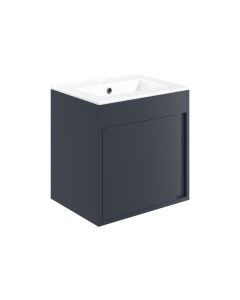 Estelle 510mm Wall Hung Unit Inc. Basin - Matt Indigo Blue