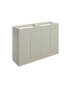 Stella 1180mm Floor Standing 4 Door Basin Unit (No Top) - Matt Latte