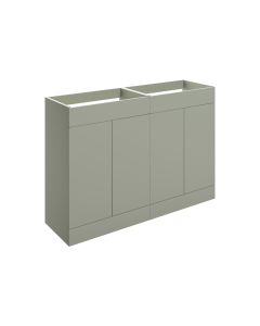 Stella 1180mm Floor Standing 4 Door Basin Unit (No Top) - Matt Olive Green