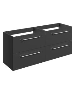 Vesper 1180mm Wall Hung 2 Drawer Basin Unit Run (No Top) - Anthracite Gloss