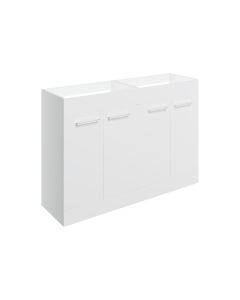 Vesper 1180mm Floor Standing 2 Door Basin Unit Run (No Top) - White Gloss