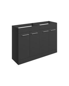 Vesper 1180mm Floor Standing 2 Door Basin Unit Run (No Top) - Anthracite Gloss