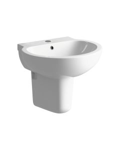 Maia 535x490mm 1TH Basin & Semi Pedestal