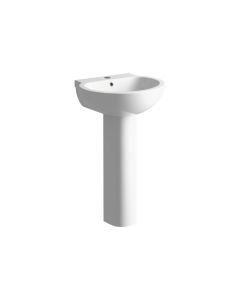 Maia 535x490mm 1TH Basin & Full Pedestal