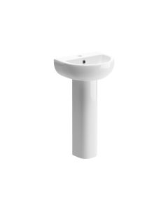 Thalassa 450x400mm 1TH Basin & Full Pedestal