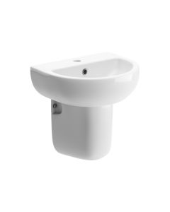 Thalassa 450x400mm 1TH Basin & Semi Pedestal