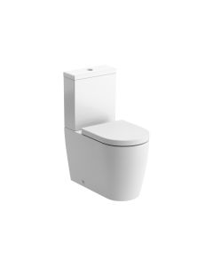 Cresida Rimless Close Coupled Fully Shrouded Comfort Height WC & Soft Close Seat