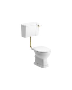 Solaris Low Level WC w/Brushed Brass Finish & Soft Close Seat