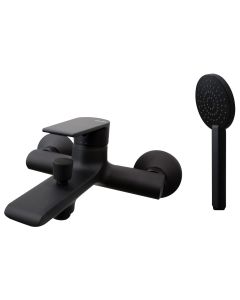 Vema Timea Wall Mounted Bath/Shower Mixer - Matt Black