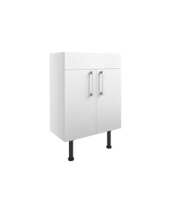 Atlas 600mm Basin Unit - White Gloss