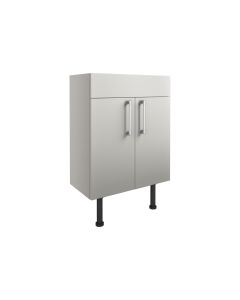 Atlas 600mm Basin Unit - Light Grey Gloss
