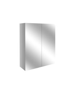 Atlas 600mm Mirrored Unit - Light Grey Gloss