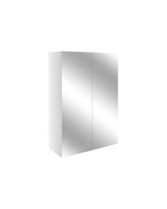 Atlas 500mm Mirrored Unit - White Gloss