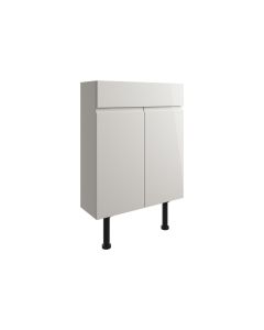 Venus 600mm Slim Basin Unit - Pearl Grey Gloss