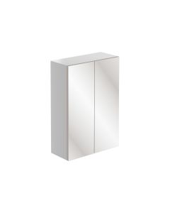 Venus 500mm Mirrored Wall Unit - White Gloss
