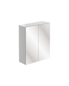 Venus 600mm Mirrored Wall Unit - White Gloss