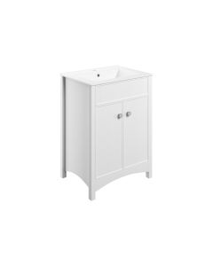 Lavana 610mm Basin Unit & Basin - Satin White Ash