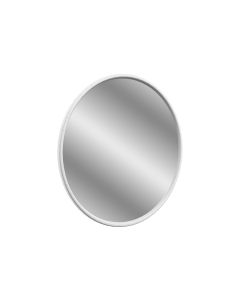 Lavana 550x550mm Round Mirror - Satin White Ash