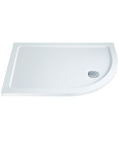40mm Low Profile 1000x800mm Offset Quadrant Tray & Waste (RH)