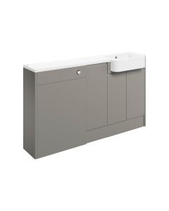 Venus 1542mm Basin WC & 1 Door Unit Pack (RH) - Pearl Grey Gloss