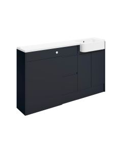Venus 1542mm Basin WC & 3 Drawer Unit Pack (RH) - Matt Indigo Blue