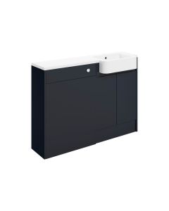Venus 1242mm Basin & WC Unit Pack (RH) - Matt Indigo Blue