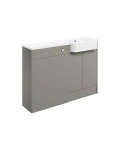 Venus 1242mm Basin & WC Unit Pack (RH) - Pearl Grey Gloss