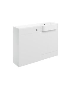 Venus 1242mm Basin & WC Unit Pack (LH) - White Gloss